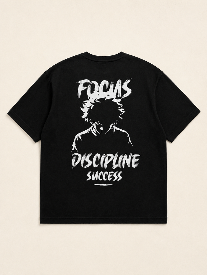 Focus Discipline Success Oversized Tee